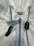 Vintage Versace Jeans Couture Tech Windbreaker 90s Nylon Ultrathin Lampo Zip Made in Italy Transparent M