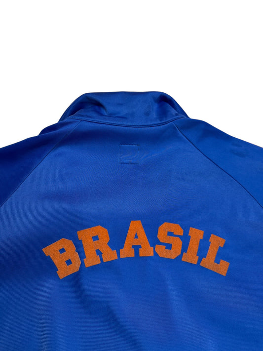 2004 Adidas Sportjacke Retro Brasil Blau Orange L - RareRags