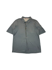 Prada Sport Tech Polo Shirt Mit Ärmelriegel Made in Italy Grau M