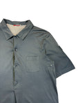Prada Sport Tech Polo Shirt Mit Ärmelriegel Made in Italy Grau M