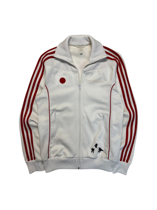 2006 Adidas Sportjacke Retro Tokyo Weiß Rot XS - RareRags