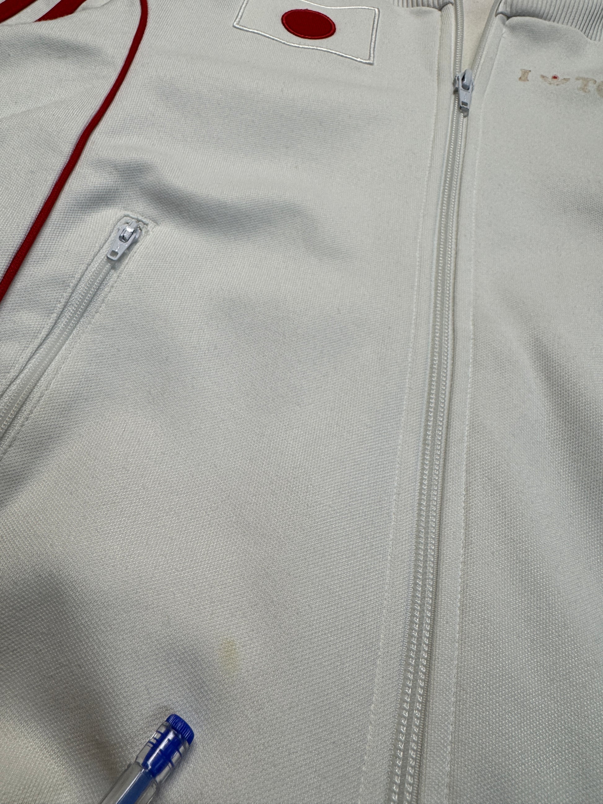 2006 Adidas Sportjacke Retro Tokyo Weiß Rot XS - RareRags