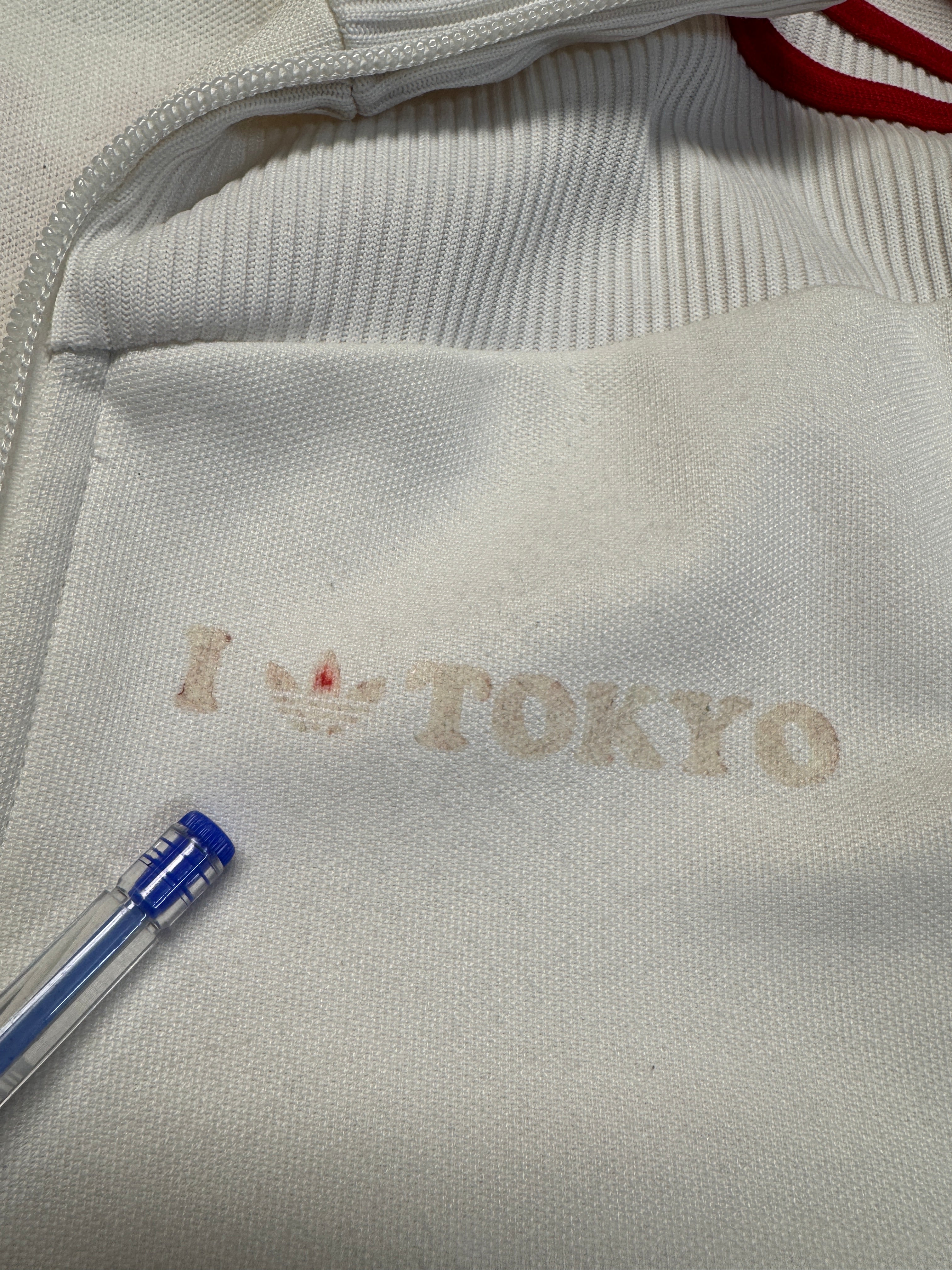 2006 Adidas Sportjacke Retro Tokyo Weiß Rot XS - RareRags