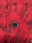 Vintage Versace Classic Hemd 90s Crinkle-Dye Rot XL-XXL