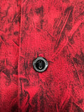 Vintage Versace Classic Hemd 90s Crinkle-Dye Rot XL-XXL