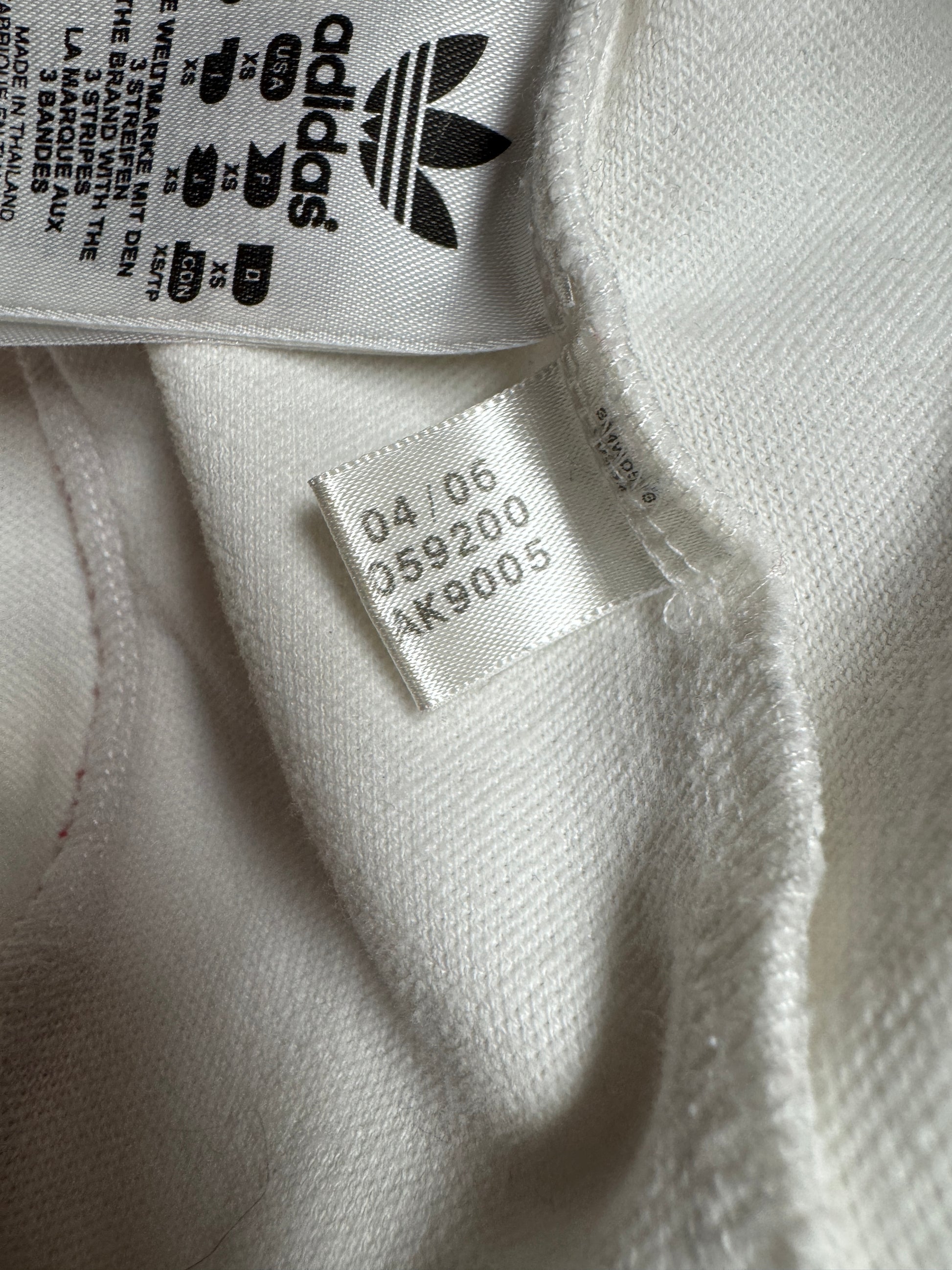 2006 Adidas Sportjacke Retro Tokyo Weiß Rot XS - RareRags