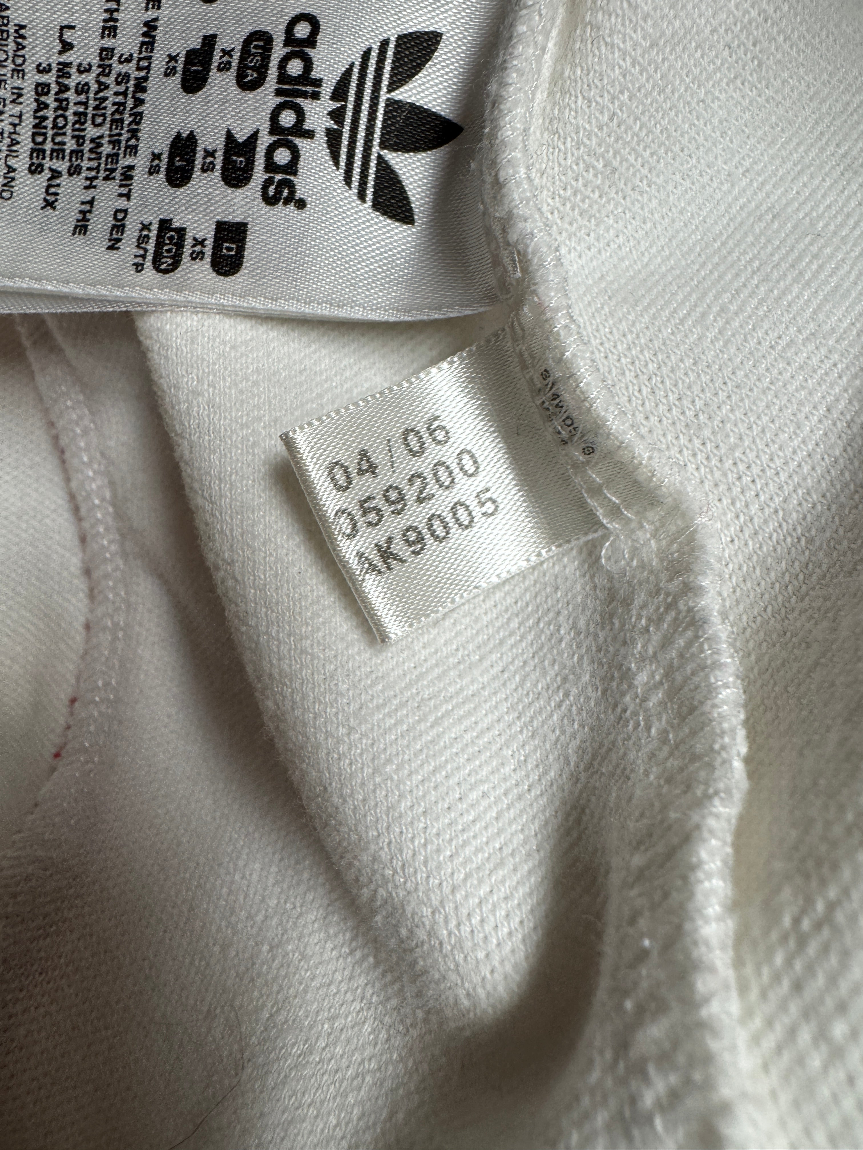 2006 Adidas Sportjacke Retro Tokyo Weiß Rot XS - RareRags