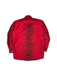 Vintage Versace Classic Hemd 90s Crinkle-Dye Rot XL-XXL