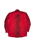 Vintage Versace Classic Hemd 90s Crinkle-Dye Rot XL-XXL