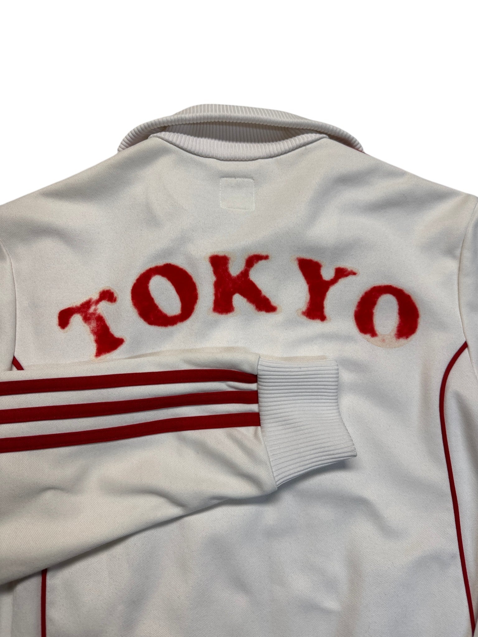 2006 Adidas Sportjacke Retro Tokyo Weiß Rot XS - RareRags