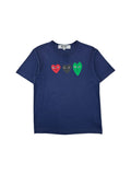 Comme Des Garçons Play T-Shirt Mit Herz-Print Dunkelblau L