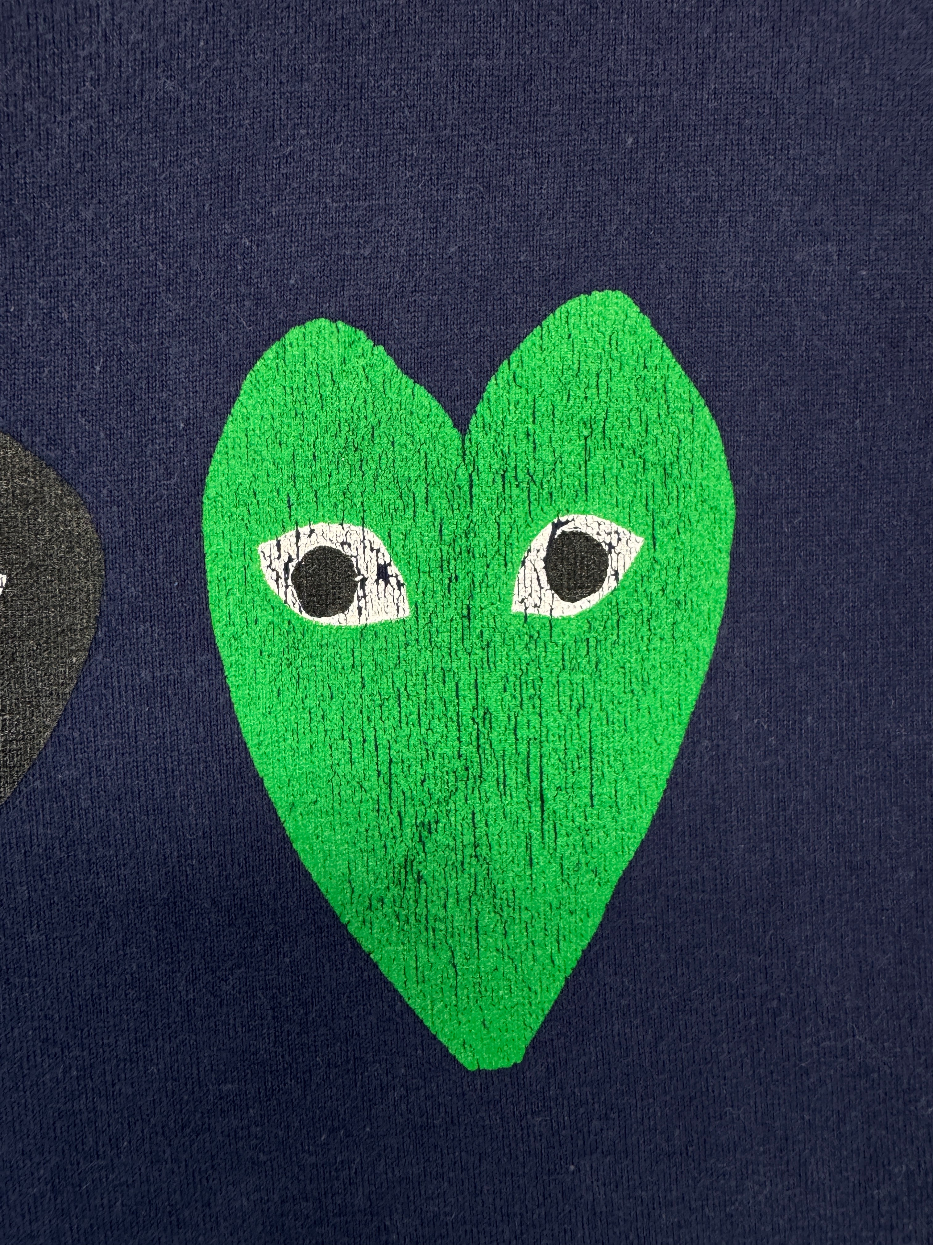 Comme Des Garçons Play T-Shirt Mit Herz-Print Dunkelblau L