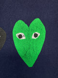 Comme Des Garçons Play T-Shirt Mit Herz-Print Dunkelblau L