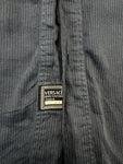 Vintage Versace Hemd 90s Oversized Nadelstreifen Grau S