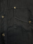 Vintage Versace Hemd 90s Oversized Nadelstreifen Grau S