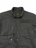 Vintage Versace Hemd 90s Oversized Nadelstreifen Grau S