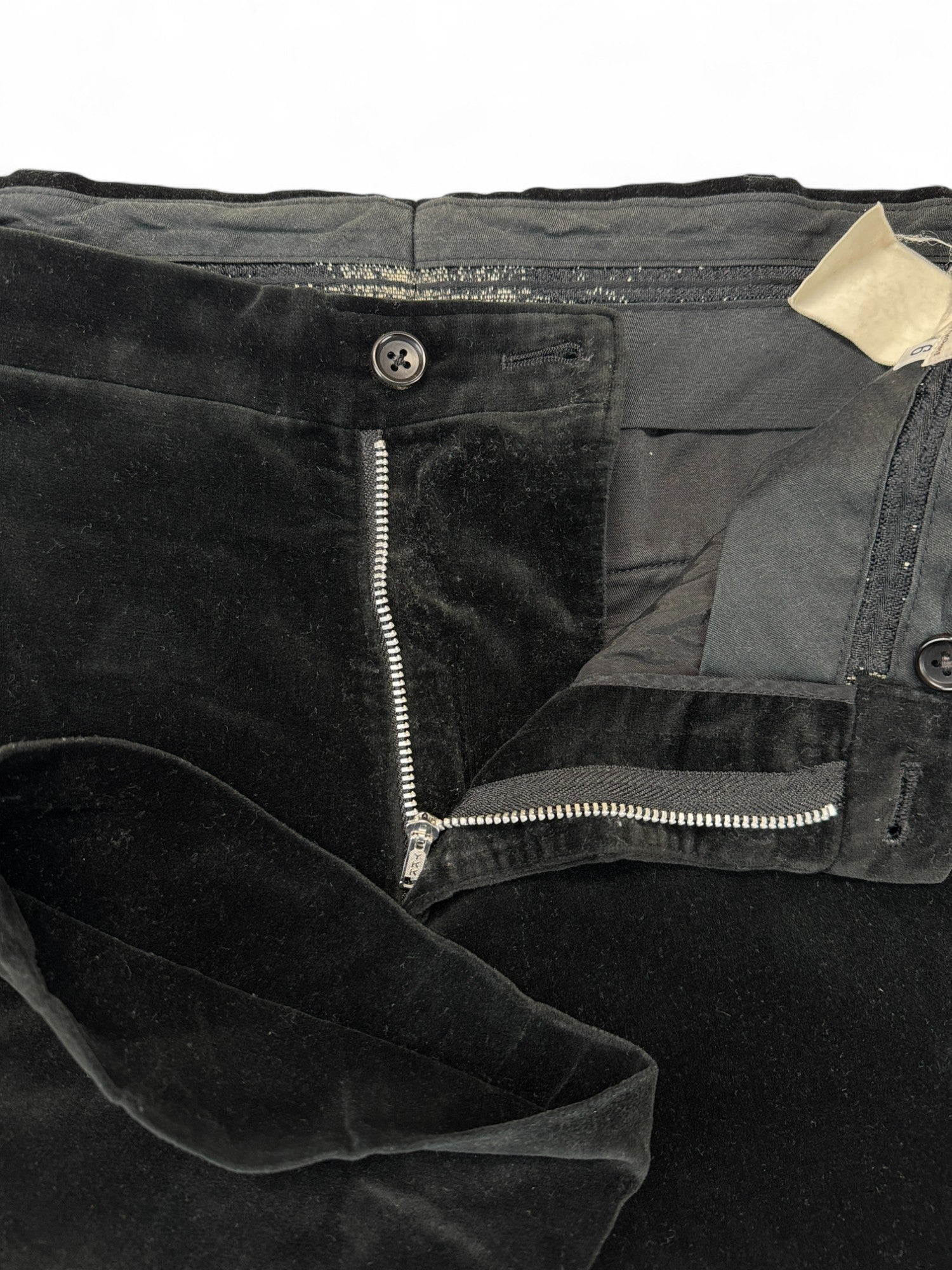 Vintage Yohji Yamamoto Hose Velour Schwarz (6) M-L