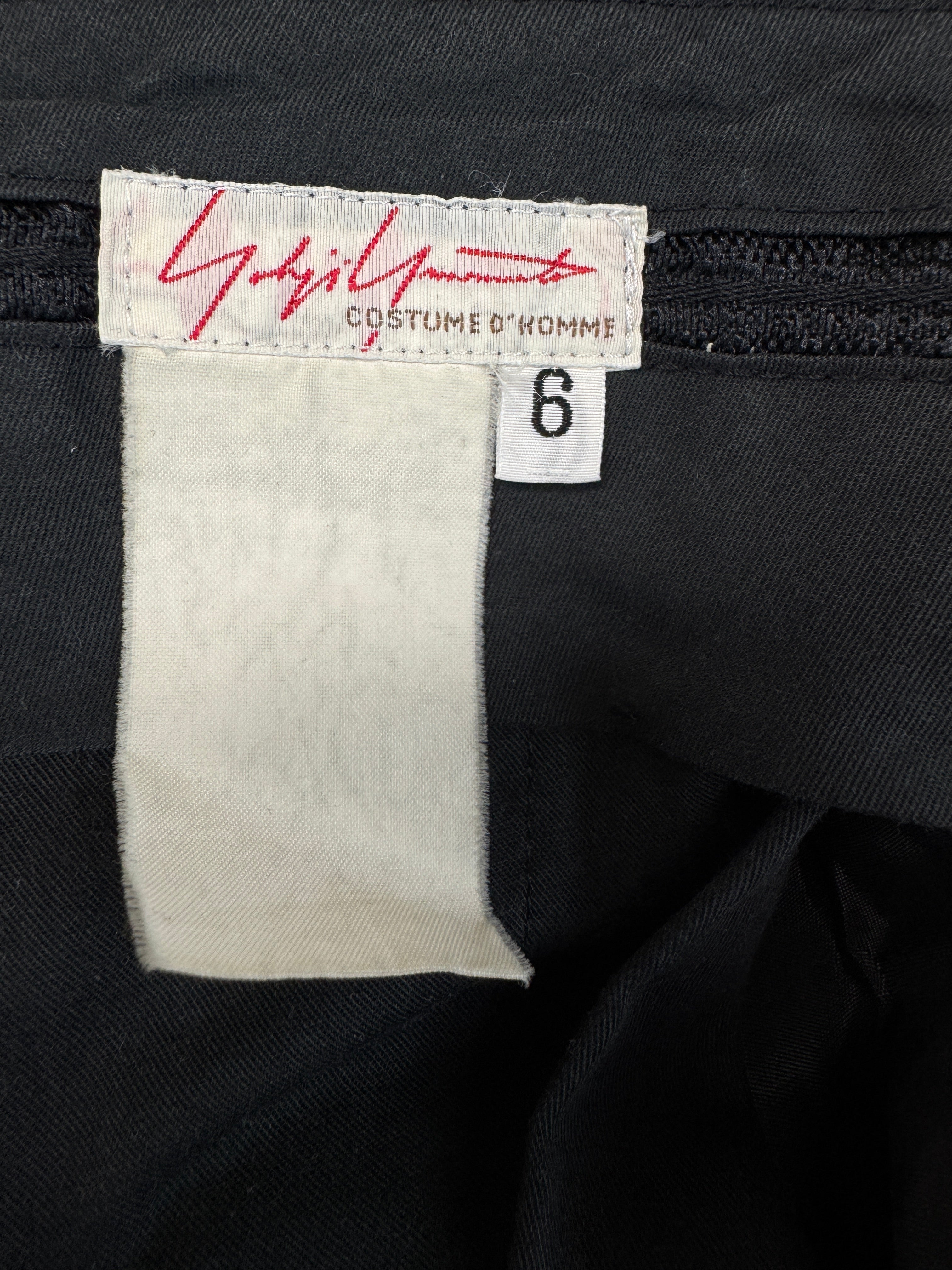 Vintage Yohji Yamamoto Hose Velour Schwarz (6) M-L
