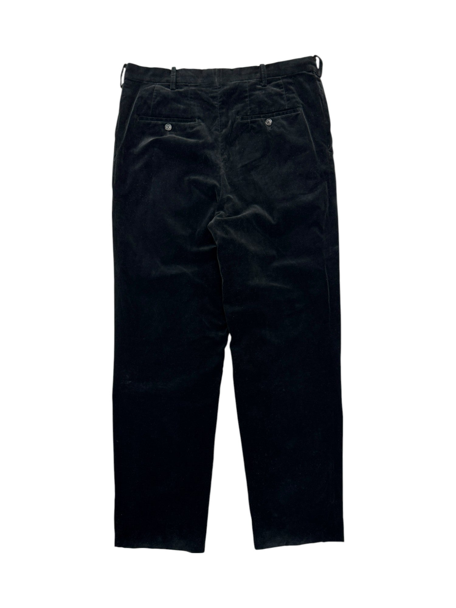 Vintage Yohji Yamamoto Hose Velour Schwarz (6) M-L