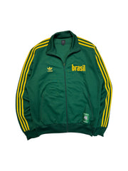 2006 Adidas Sportjacke Retro Brasil "All Time Greatest" Grün Gelb XL - RareRags