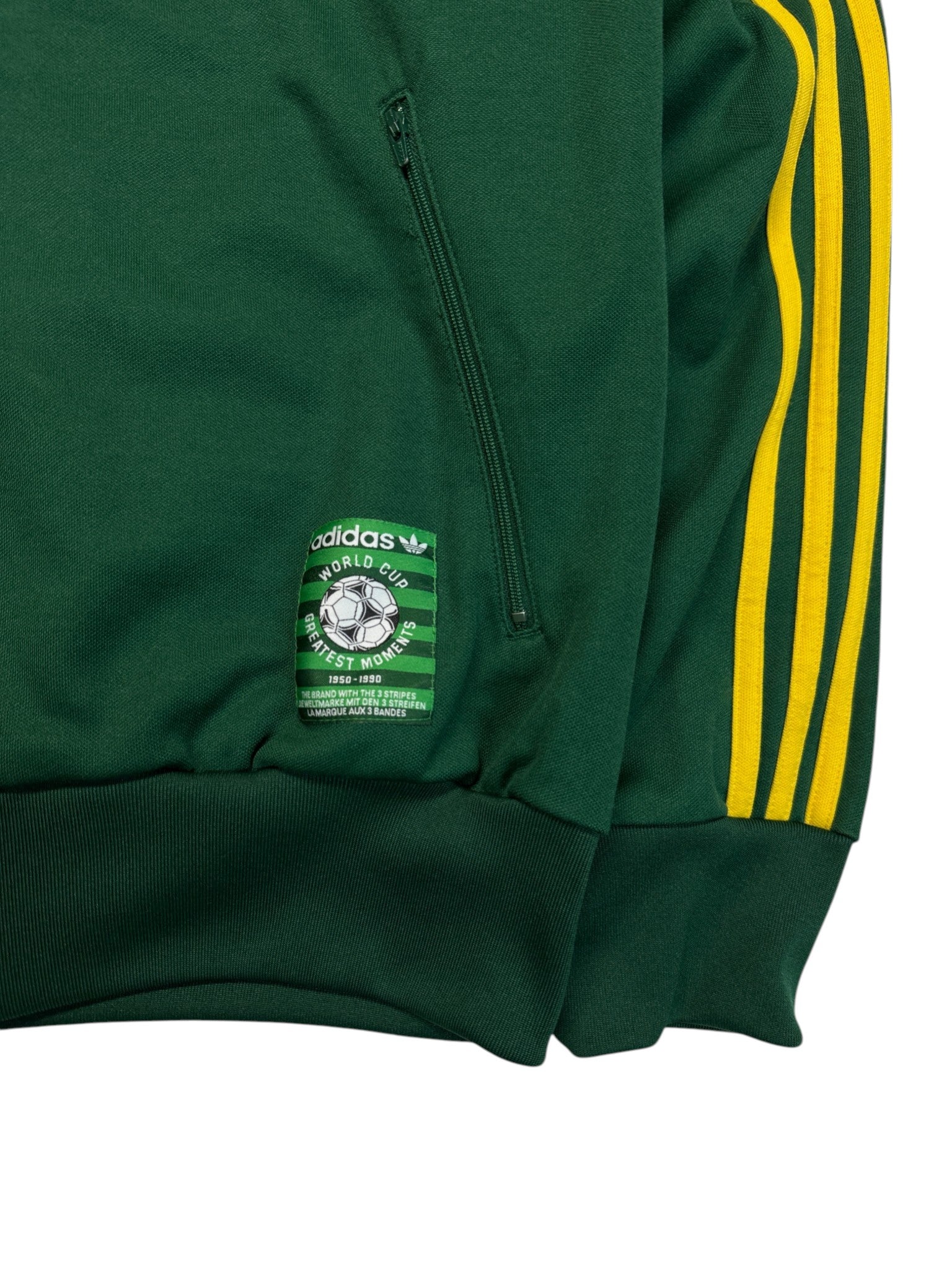 2006 Adidas Sportjacke Retro Brasil "All Time Greatest" Grün Gelb XL - RareRags