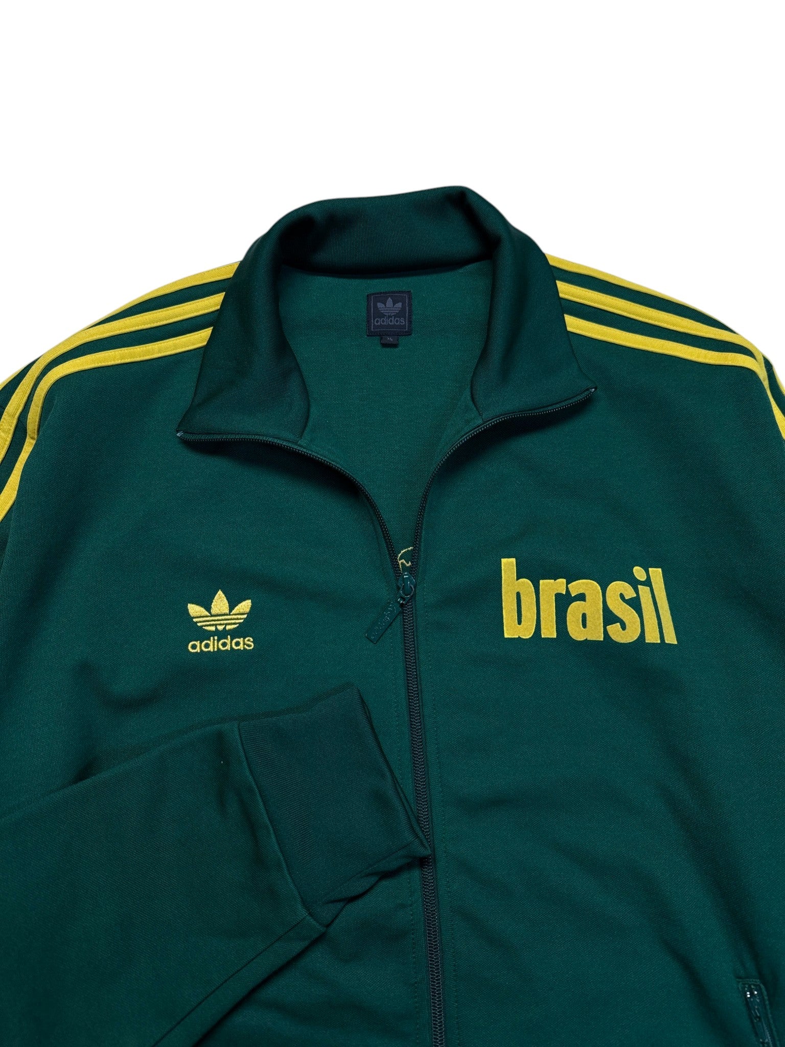 2006 Adidas Sportjacke Retro Brasil "All Time Greatest" Grün Gelb XL - RareRags