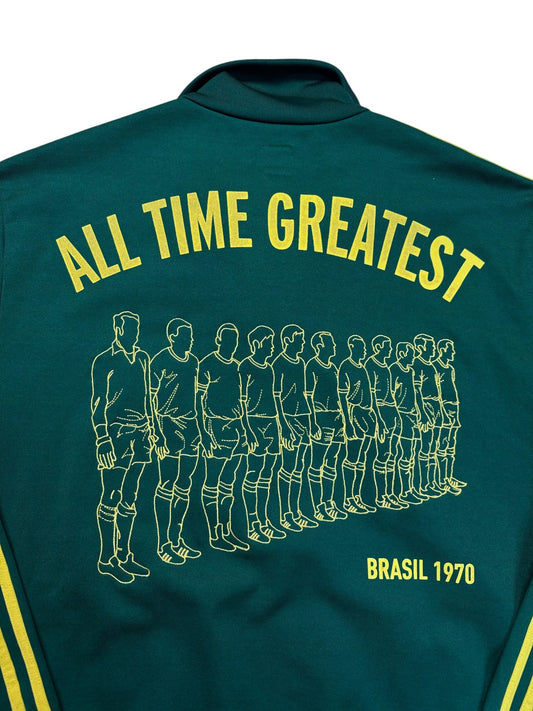2006 Adidas Sportjacke Retro Brasil "All Time Greatest" Grün Gelb XL - RareRags