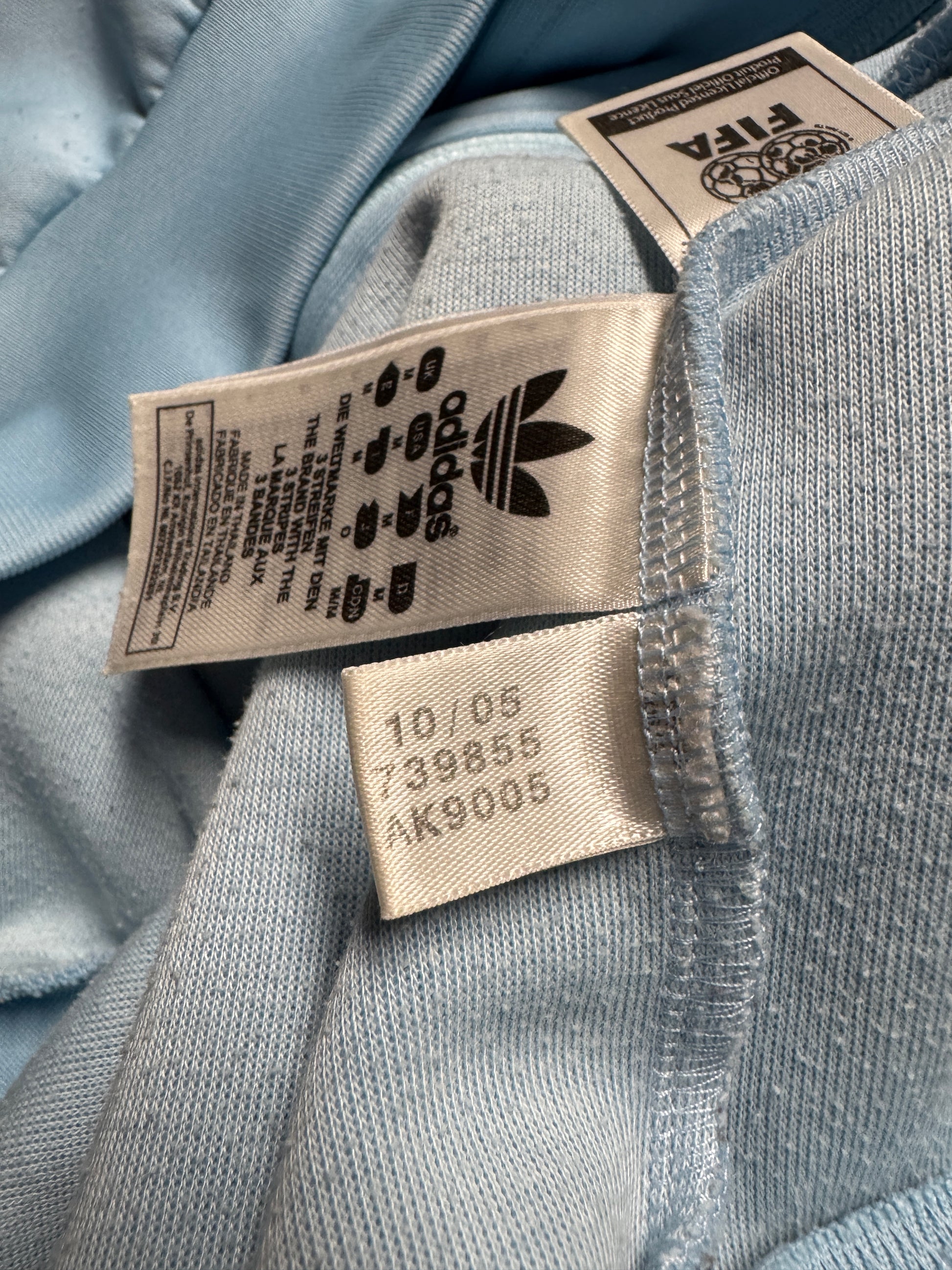 2005 Adidas Sportjacke Retro Argentina Hellblau M - RareRags