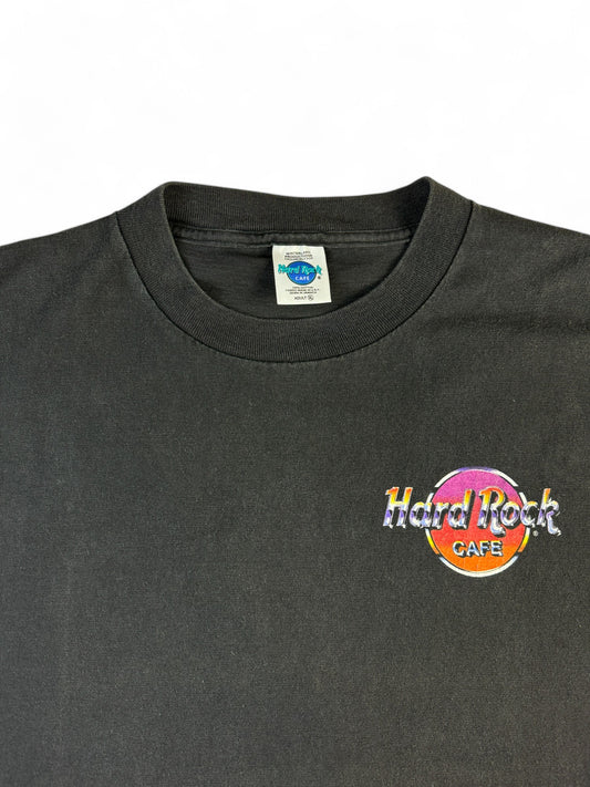 Vintage Hard Rock Cafe Shirt 1996 Jubiläum "25 years of rock" Winterland Las Vegas Schwarz XL