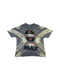 Vintage Pepsi Max Shirt 90s "Live life to the max" Werbung Oversized Tie-Dye/ Batik Grau Weiß S-M