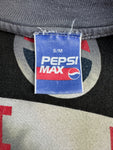 Vintage Pepsi Max Shirt 90s "Live life to the max" Werbung Oversized Tie-Dye/ Batik Grau Weiß S-M