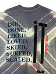 Vintage Pepsi Max Shirt 90s "Live life to the max" Werbung Oversized Tie-Dye/ Batik Grau Weiß S-M