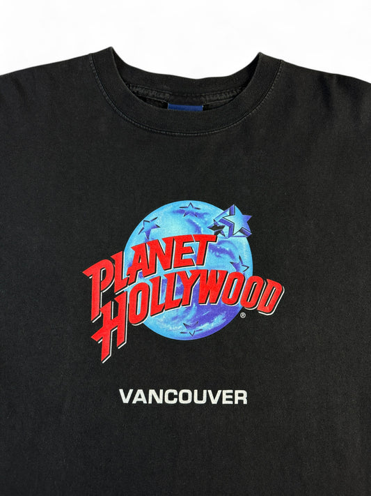 Vintage Planet Hollywood Shirt 1998 Vancouver Basic Logo Schwarz L