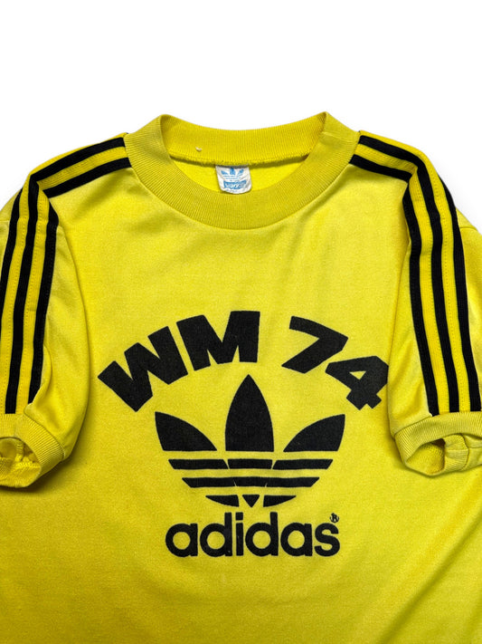 Rare! 1974 Adidas Shirt WM 74 Gelb S-M - RareRags