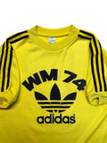Rare! 1974 Adidas Shirt WM 74 Gelb S-M - RareRags