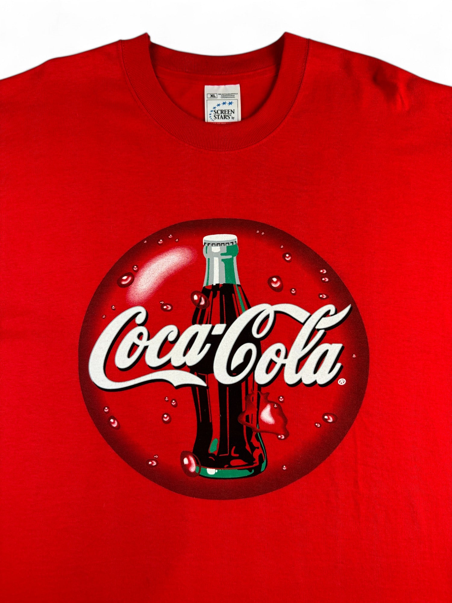 Vintage Screen Stars Shirt 90s Coca Cola Werbung Dalton Brothers Pub Rot XL - RareRags