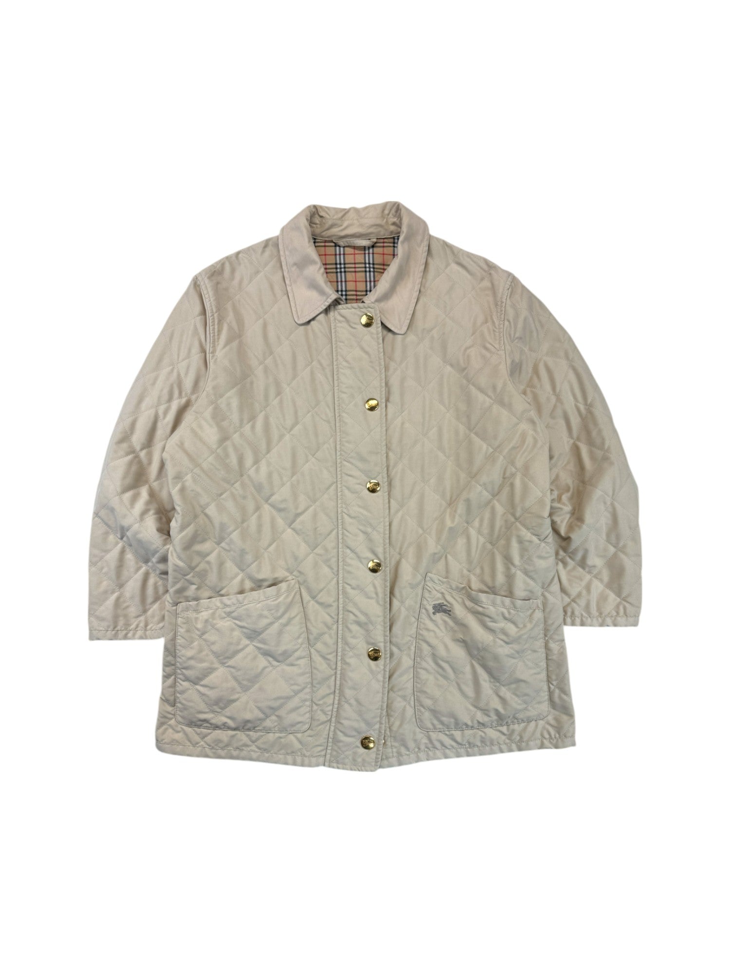 Vintage Burberrys Steppjacke 90s Nova Check Beige M-L
