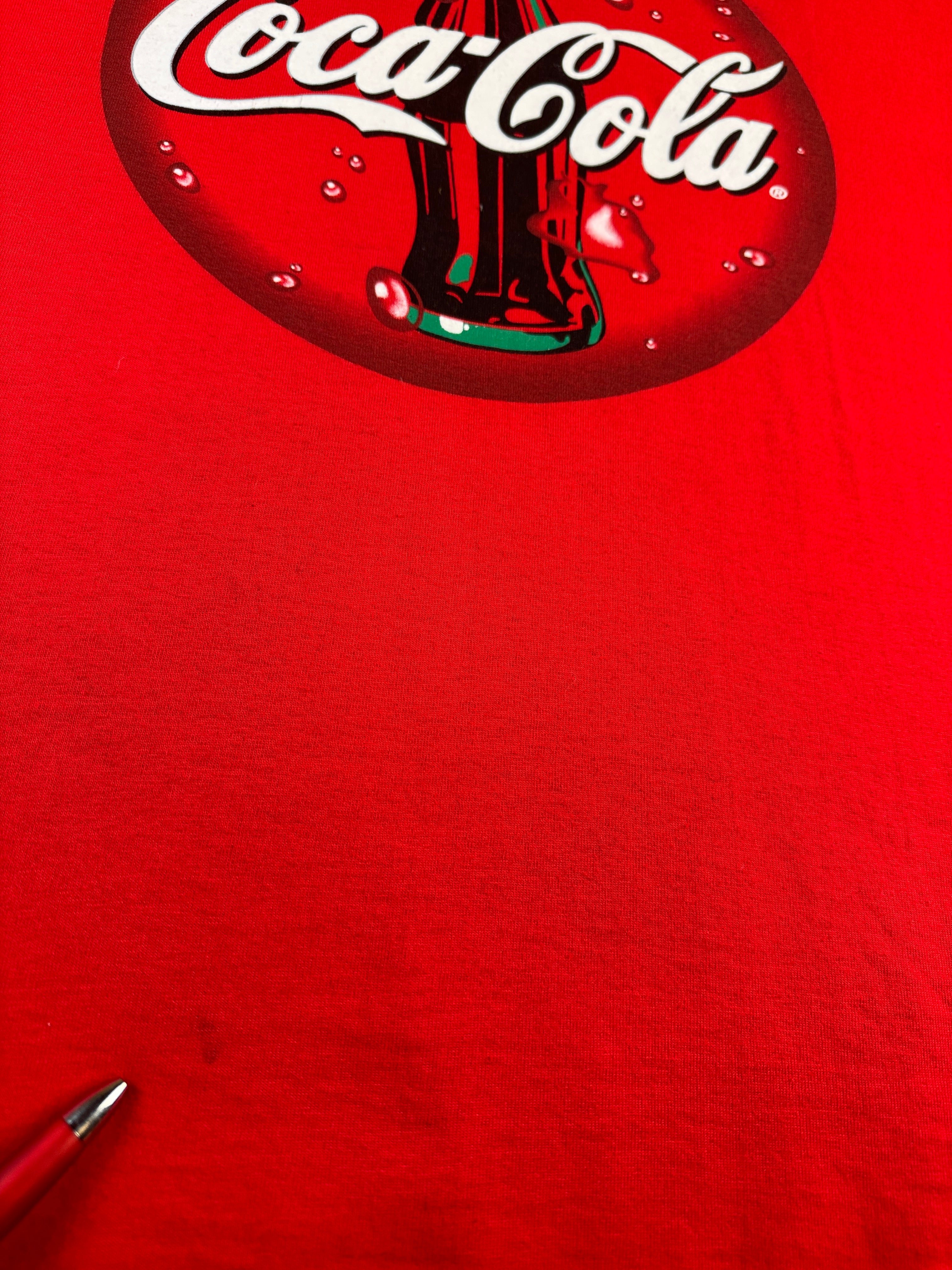Vintage Screen Stars Shirt 90s Coca Cola Werbung Dalton Brothers Pub Rot XL - RareRags