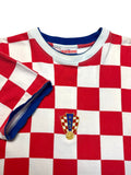90s Valentino Sport Shirt Kroatien Weiß Rot M - RareRags
