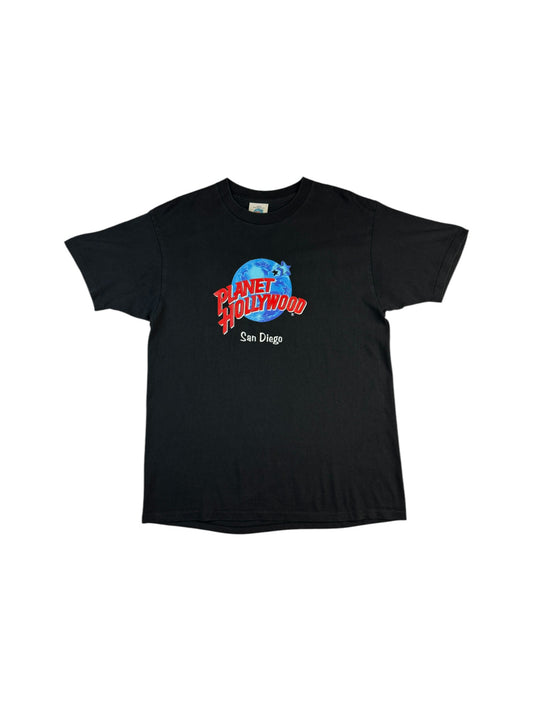 Vintage Planet Hollywood Shirt 90s San Diego Made In USA, Single Stitch Schwarz L