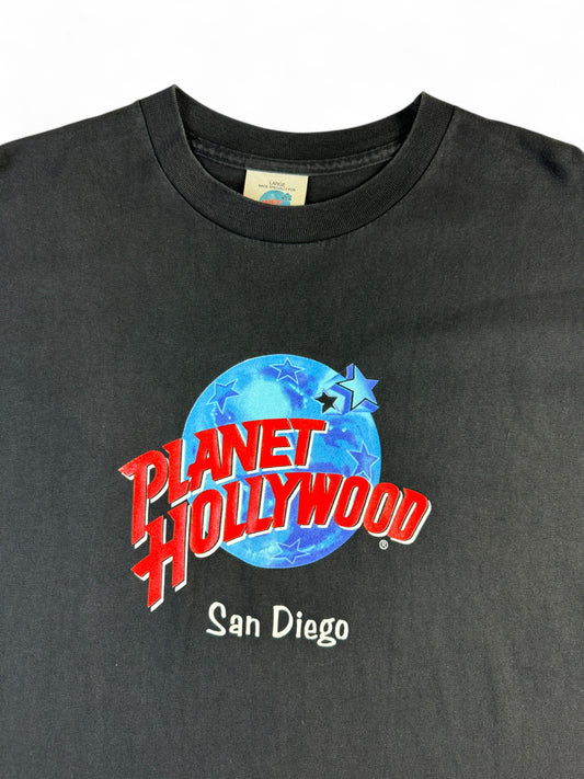 Vintage Planet Hollywood Shirt 90s San Diego Made In USA, Single Stitch Schwarz L