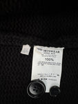 Vintage C.P. Company Cardigan 90s Schurwolle Schwarz Gr. 52