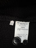 Vintage C.P. Company Cardigan 90s Schurwolle Schwarz Gr. 52