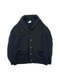 Vintage C.P. Company Cardigan 90s Schurwolle Schwarz Gr. 52