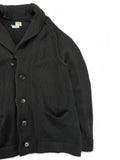 Vintage C.P. Company Cardigan 90s Schurwolle Schwarz Gr. 52