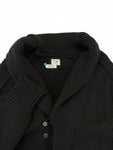 Vintage C.P. Company Cardigan 90s Schurwolle Schwarz Gr. 52