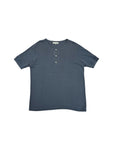 Merz B Schwanen Shirt 206 Loopwheeled Classic Fit Midweight Short Sleeve Henley Dunkelblau (8) XL-XXL