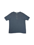 Merz B Schwanen Shirt 206 Loopwheeled Classic Fit Midweight Short Sleeve Henley Dunkelblau (8) XL-XXL
