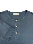 Merz B Schwanen Shirt 206 Loopwheeled Classic Fit Midweight Short Sleeve Henley Dunkelblau (8) XL-XXL