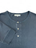 Merz B Schwanen Shirt 206 Loopwheeled Classic Fit Midweight Short Sleeve Henley Dunkelblau (8) XL-XXL